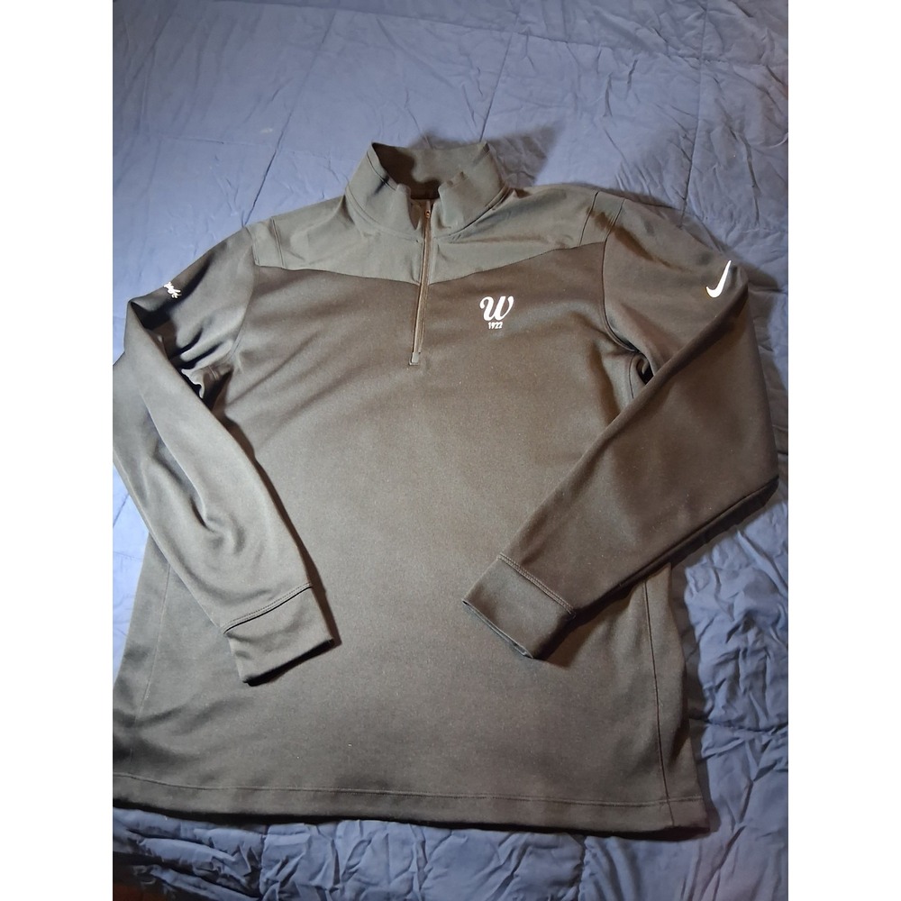 Nike Men's Performance 1/4 Zip Dri-Fit Golf Pullover‎ Black Large Wilson